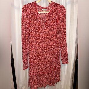 Max Studio Red Dress with Floral Print